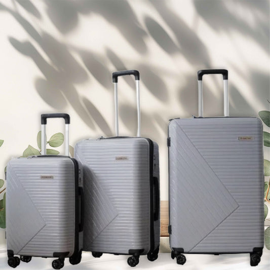 Gray Suitcase Set 3 Piece 20"+24"+28" PP Material Waterproof